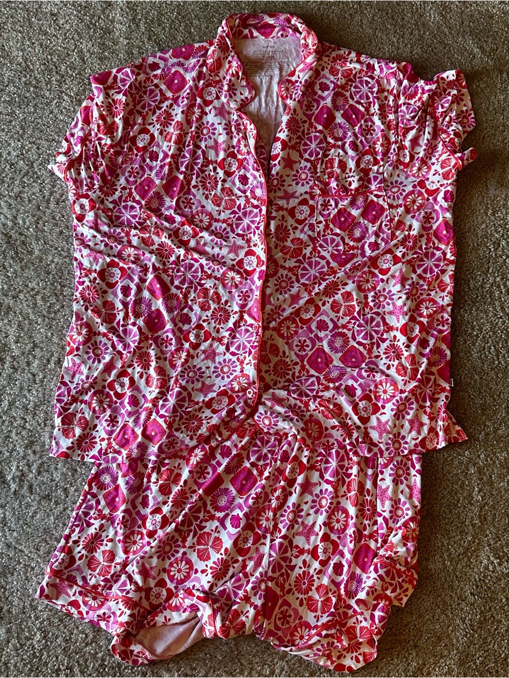 Little Sleepies Women’s Bamboo Viscose Pajama Set Short Sleeve Shorts Size XL - Picture 7 of 7